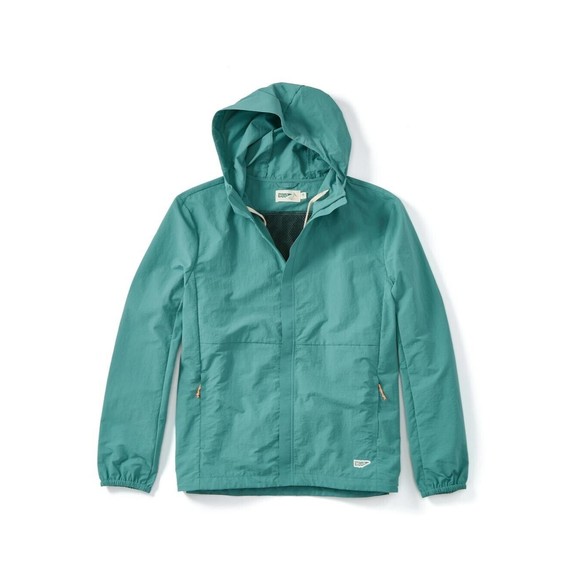 Wellen Wind Shell Rain Jacket Men's Size Large Deep Sea Green Huckberry Coat - Picture 10 of 10